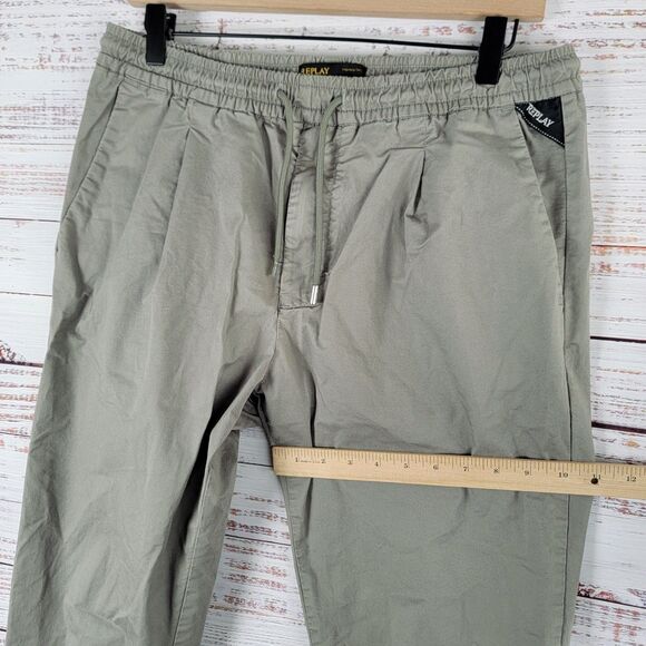 Replay Mens Size 31 x 30 Type R-38 Spec.N 48-1202 Chino Pants Joggers Gray - Picture 3 of 11